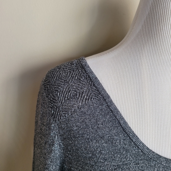 Madison gray and silver metallic sweater - Picture 2 of 7